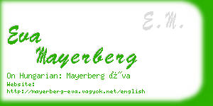 eva mayerberg business card